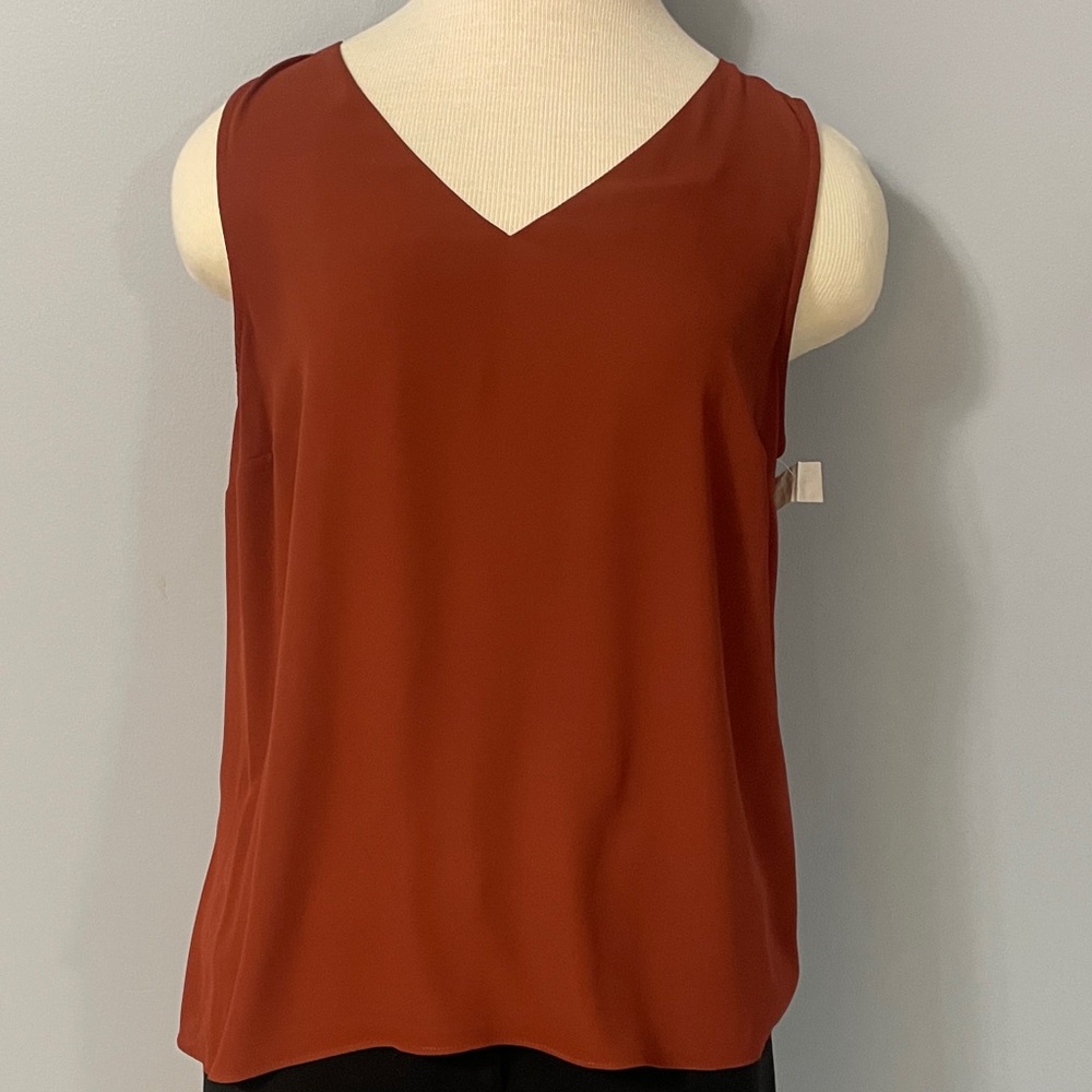 Nine West Rust V-Neck Tank Top